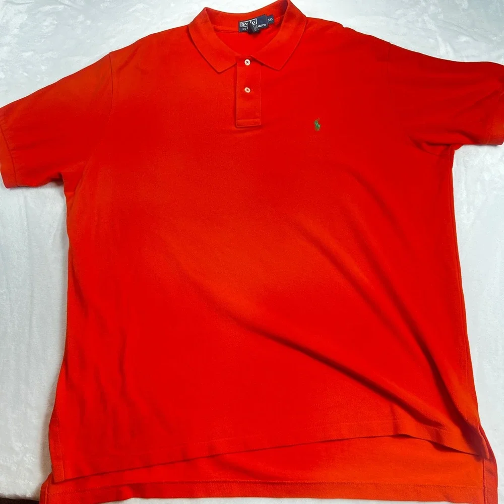 Polo Ralph Lauren Mens XXL Red Cotton Pique Short Sleeve Pony Logo Polo Shirt